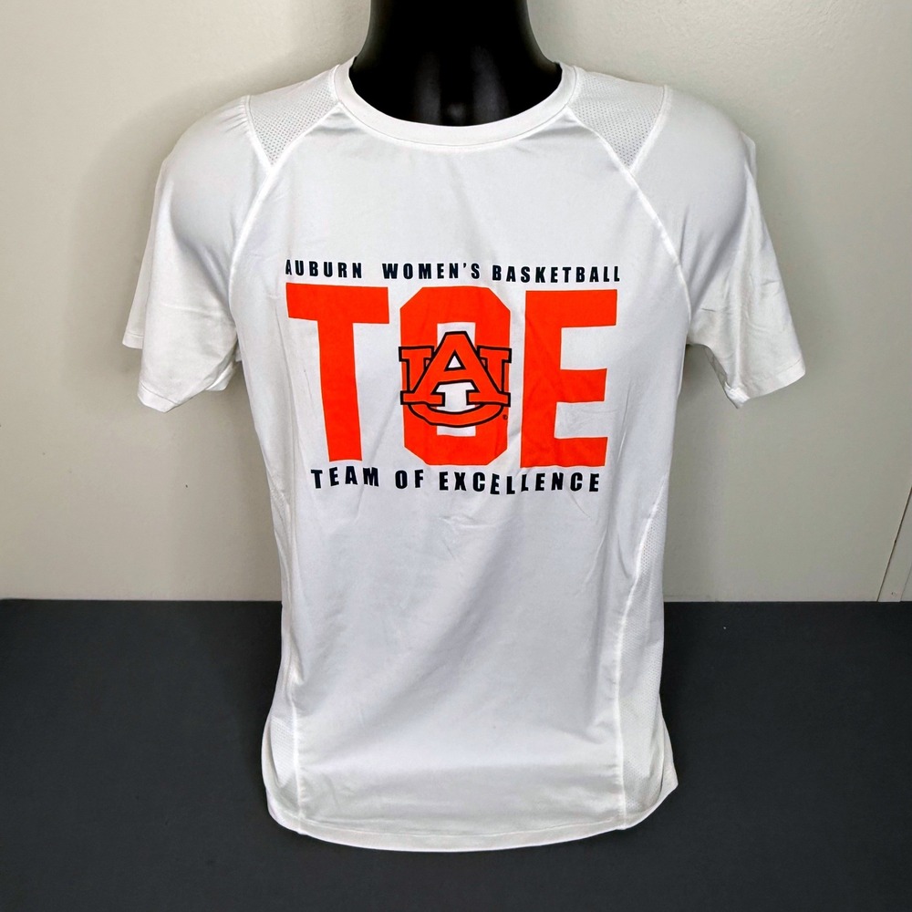Under Armour T-Shirt Women Medium Auburn Basketball TOE Team of Excellence White